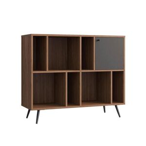 Livetastic REGÁL, šedá, barvy vlašských ořechů, 118/76/40 cm obraz