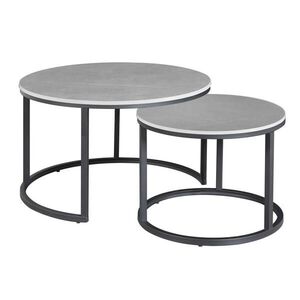 MID.YOU SADA KONFERENČNÍCH STOLKŮ, šedá, kámen, 68/43/68 cm obraz