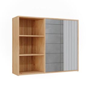 Vicco KOUPELNOVÁ ZRCADLOVÁ SKŘÍŇKA Lucie Bambus 74 x 60 cm se 3 otevřenými přihrádkami obraz