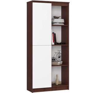 RAUMHIRSCH FURNITURE STOJANOVÁ POLIČKA Tmavě hnědá, bílá 180/80/35 obraz