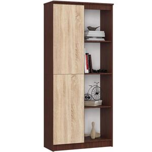 RAUMHIRSCH FURNITURE STOJANOVÁ POLIČKA Tmavě hnědá, dub Sonoma 180/80/35 obraz