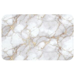 OnlyWow WC PŘEDLOŽKA Bílá - zlatá - mramorová - šedá 80x50 cm obraz