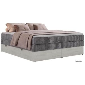 MKS POSTEL BOXSPRING NORDIC ZERO KING 180/200 - Šedá Manšestr - Topper T25 - H3 obraz