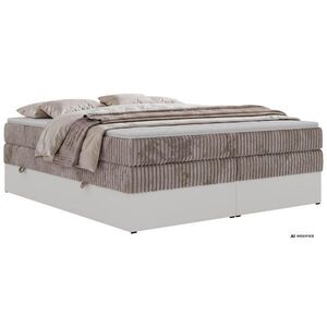 MKS POSTEL BOXSPRING TRAVIT ZERO KING 200/200 - Světle hnědá Manšestr - Topper T25 - H3 obraz