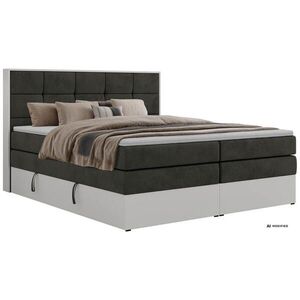 MKS POSTEL BOXSPRING ALVIT KING 180/200 - Tmavě šedá Samet - Topper Visco - H3 obraz