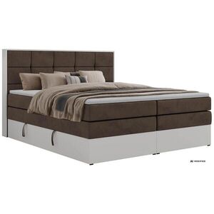 MKS POSTEL BOXSPRING ALVIT KING 160/200 - Hnědá Samet - Topper T25 - H4 obraz