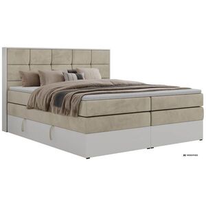MKS POSTEL BOXSPRING ALVIT KING 140/200 - Béžová Samet - Topper T25 - H4 obraz