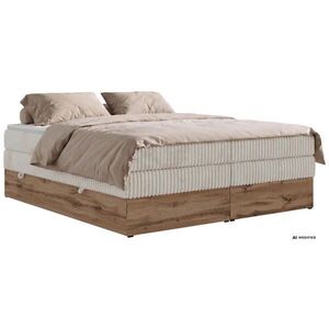 MKS POSTEL BOXSPRING WOOD ZERO KING 200/200 - Béžová Manšestr - Topper Visco - H3 obraz