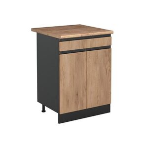 Vicco SPODNÍ SKŘÍŇKA KUCHYŇSKÉ LINKY R-Line, Zlatý mocný dub/Antracit, 60 cm se zásuvkou pracovná doska Dub Goldkraft obraz