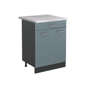 Vicco SPODNÍ SKŘÍŇKA KUCHYŇSKÉ LINKY R-Line, Modrošedá/Antracit, 60 cm se zásuvkou pracovná doska Mramor obraz