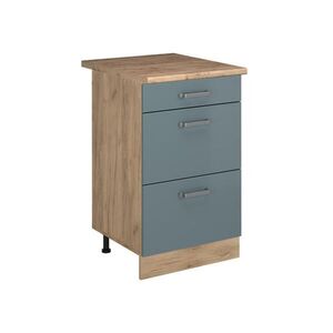 Vicco SPODNÍ SKŘÍŇKA KUCHYŇSKÉ LINKY R-Line, Modrošedá/Zlatý mocný dub, 50 cm pracovná doska Dub Goldkraft obraz