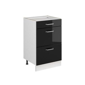 Vicco SPODNÍ SKŘÍŇKA KUCHYŇSKÉ LINKY R-Line, Černý vysoký lesk/Bílá, 50 cm bez pracovní desky obraz