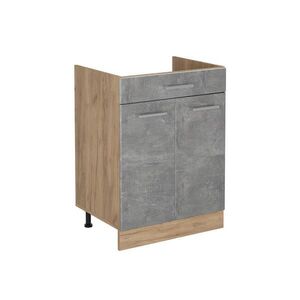 Vicco SPODNÍ SKŘÍŇKA KUCHYŇSKÉ LINKY R-Line, Beton/Zlatý mocný dub, 60 cm se zásuvkou bez pracovní desky obraz