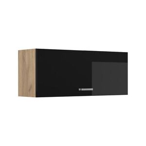 Vicco VĚŠÁK NA STĚNU R-Line, Černý vysoký lesk/Zlatý mocný dub, 100 cm Plochý obraz