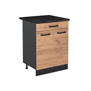 Vicco SPODNÍ SKŘÍŇKA KUCHYŇSKÉ LINKY R-Line, Zlatý mocný dub/Antracit, 60 cm se zásuvkou pracovná doska antracitová obraz