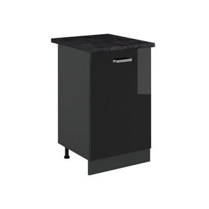 Vicco SPODNÍ SKŘÍŇKA KUCHYŇSKÉ LINKY R-Line, Černý vysoký lesk/Antracit, 50 cm pracovná doska antracitová obraz