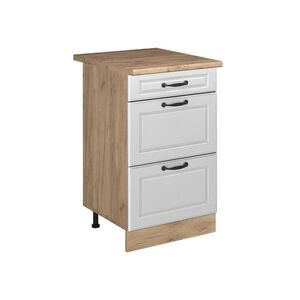 Vicco SPODNÍ SKŘÍŇKA KUCHYŇSKÉ LINKY R-Line, Bílý venkovský dům/Zlatý mocný dub, 50 cm pracovná doska Dub Goldkraft obraz