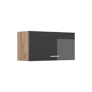 Vicco VĚŠÁK NA STĚNU R-Line, Antracitový vysoký lesk/Zlatý mocný dub, 80 cm Plochý obraz