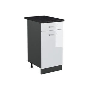 Vicco SPODNÍ SKŘÍŇKA KUCHYŇSKÉ LINKY R-Line, Bílá vysoký lesk/Antracit, 40 cm pracovná doska antracitová obraz