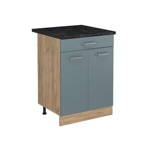 Vicco SPODNÍ SKŘÍŇKA KUCHYŇSKÉ LINKY R-Line, Modrošedá/Zlatý mocný dub, 60 cm se zásuvkou pracovná doska antracitová obraz