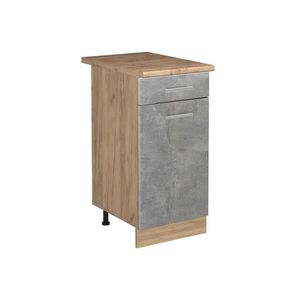 Vicco SPODNÍ SKŘÍŇKA KUCHYŇSKÉ LINKY R-Line, Beton/Zlatý mocný dub, 40 cm pracovná doska Dub Goldkraft obraz