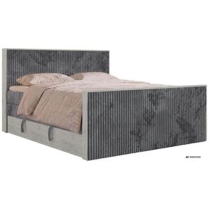 MKS POSTEL BOXSPRING NORDIC KING DUO 140/200 - Šedá Manšestr - Topper T25 - H4 obraz