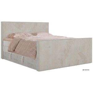 MKS POSTEL BOXSPRING NORDIC KING DUO 160/200 - Béžová Manšestr - Topper T25 - H4 obraz