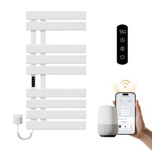 EMKE RADIÁTOR NA RUČNÍKY Wi-Fi termostatem, bílý, 100/50 cm obraz