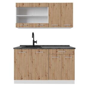 Vicco JEDNOTKOVÁ KUCHYNĚ R-Line Řemeslný dub 140 cm , PD Antracit obraz
