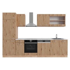 Vicco KUCHYŇSKÝ KOUT R-Line Dub Artisan / dub Goldkraft 300 cm s pracovní deskou obraz