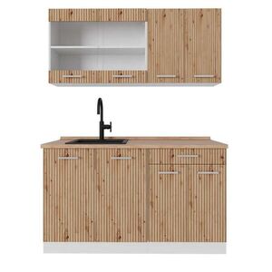 Vicco JEDNOTKOVÁ KUCHYNĚ R-Line Řemeslný dub 140 cm , PD Dub obraz