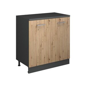 Vicco KUCHYŇSKÁ SKŘÍŇKA POD ŠIKMOU STŘECHU R-Line, Řemeslný dub, 80 cm bez šikminy se 2 dveřmi obraz