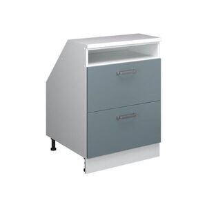 Vicco ŠIKMÁ SKŘÍŇ Rion Modrošedá 60 x 81.6 cm se 2 zásuvkami, korpus skříně hloubka 60 cm obraz