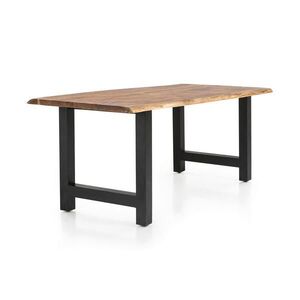 P & B JÍDELNÍ STŮL, akácie, přírodní barvy, černá, 140/80/76, 5 cm obraz