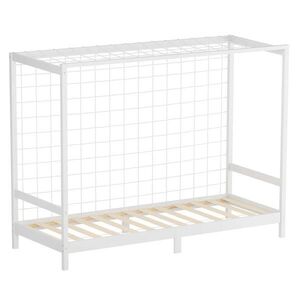 ML-DESIGN DĚTSKÁ postel ve tvaru fotbalové branky 90 x 200 cm, bílá obraz