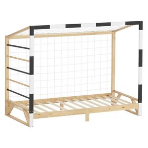 ML-DESIGN DĚTSKÁ postel ve tvaru fotbalové branky 90 x 200 cm, černobílá obraz