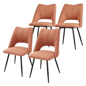 ML-DESIGN JÍDELNÍŽIDLA, SADA 4 KS, oranžový látkový potah obraz