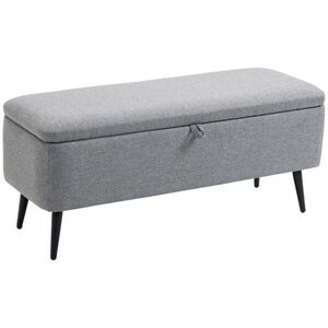 HOMCOM LAVIČKA S ÚLOŽNÝM PROSTOREM, vzhled lnu, do obývacího pokoje, 101 x 38, 5 x 44, 5 cm obraz