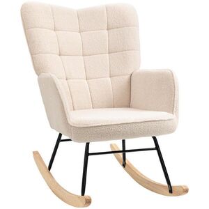 HOMCOM HOUPAČKOVÉ KŘESLO Relaxační křeslo do 120 kg, polyester, béžové 98x71x101cm obraz