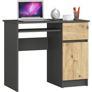 RAUMHIRSCH FURNITURE PSACÍ STŮL grafitově šedý, dub Artisan 77/90/50 obraz
