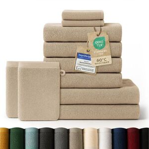 Blumtal RUČNÍK 8dílná sada, 2x osuška 70/140 + 4x ručník 50/100 + 2x ručník pro hosty 30/30 + 2x žínka 15/20 cm, taupe obraz