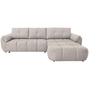 Beautysofa ROHOVÁ POHOVKA Massimo, univerzální rohová rozkládací pohovka 280 cm s funkcí spaní a úložným prostorem, béžová obraz