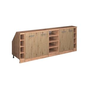 Vicco ŠATNÍ SESTAVA PRO ŠIKMÉ STŘECHY Rion Řemeslný dub 210 cm Sada 5 korpusů skříně hloubka 60 cm obraz