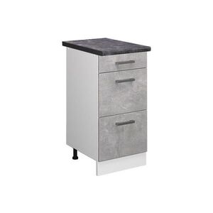 Vicco SPODNÍ SKŘÍŇKA KUCHYŇSKÉ LINKY R-Line Beton 40 cm se zásuvkami, PD Antracit obraz