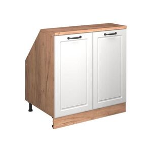 Vicco KUCHYŇSKÁ SKŘÍŇKA POD ŠIKMOU STŘECHU R-Line Bílý venkovský dům 80 cm se 2 dveřmi, korpus skříně hloubka 60 cm obraz