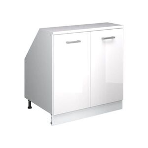 Vicco ŠIKMÁ SKŘÍŇ Rion Bílá vysoký lesk 80 x 81.6 cm se 2 dveřmi, korpus skříně hloubka 60 cm obraz