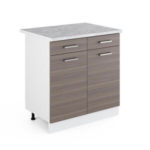 Vicco UNIVERZÁLNÍ ZÁKLADNÍ JEDNOTKA R-Line Šedá 80 cm se zásuvkami a dvířky, s pracovní deskou obraz