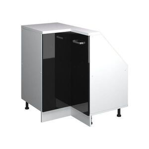 Vicco ŠIKMÁ SKŘÍŇ ROHOVÁ SKŘÍŇKA Rion Černý vysoký lesk 75.6 x 81.6 cm s 1 dveřmi obraz