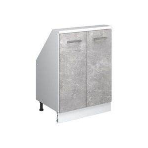 Vicco KUCHYŇSKÁ SKŘÍŇKA POD ŠIKMOU STŘECHU R-Line Beton 60 cm se 2 dvířky obraz