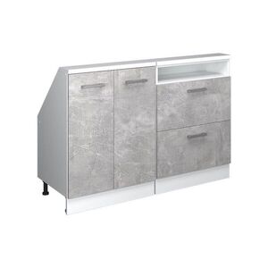 Vicco KUCHYŇSKÁ SKŘÍŇKA POD ŠIKMOU STŘECHU R-Line Beton 120 cm Sada 2 kusů obraz